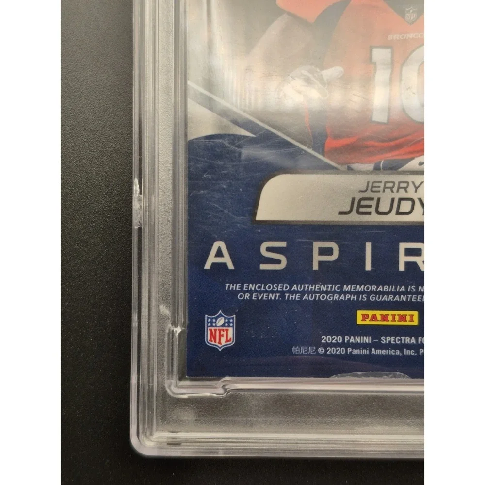 2020 Spectra Jerry Judy #4 Aspiring Patch Autographs Hyper /60 (RC) (AU)Broncos